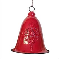 Sino Vermelho Rústico Com Gancho Enfeite Natal 25CM Sino Vermelho Rústico Com Gancho Enfeite Natal 25CM