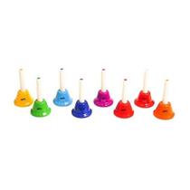 Sinos de Mão Coloridos - Kit com 8