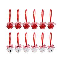 Sinos De Natal Em Forma De Floco De Neve, 12 Peças, Pingentes Decorativos De Metal Para Árvore De Sinos De Natal Em Forma De Floco De Neve, 12 Peças, Pingentes Decorativos De Metal Para Árvore De