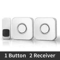 Sinos de porta campainha sem fio campainha à prova d'água super longa distância inteligente campainha branca