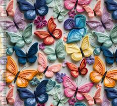 Sintético Doll Borboletas Colors 3D