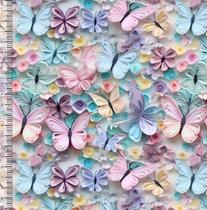 Sintético Doll Borboletas Tiffany e Rosa 3D