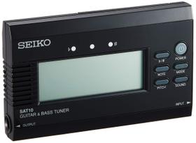 Sintonizador de guitarra/baixo Seiko SAT10BE com função de afinação plana