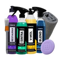 Sintra Multilimpador V-Mol Lava Autos Restaurax Renova Plásticos Blend Cera Híbrida Com Microfibra Aplicador e Pincel