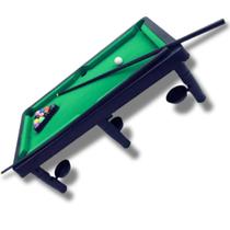 Sinuca Bilhar Snooker Infantil 2 Tacos 11 Bolas Com Triangulo Mesa 45cm x 25cm x 15cm