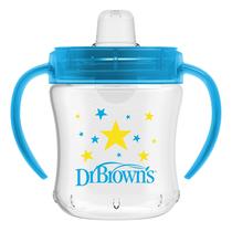 Sippy Cup Dr. Brown's Transition Soft Spout 180 ml azul 6m+ Sippy Cup Dr. Brown's Transition Soft Spout 180 ml azul 6m+