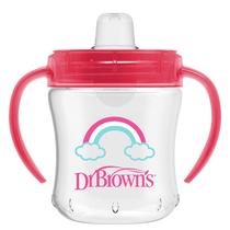 Sippy Cup Dr. Brown's Transition Soft Spout 180 ml rosa 6 m ou mais