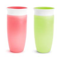 Sippy Cup Munchkin Miracle 360 Toddler 300 ml, pacote com 2 unidades rosa/verde Sippy Cup Munchkin Miracle 360 Toddler 300 ml, pacote com 2 unidades rosa/verde