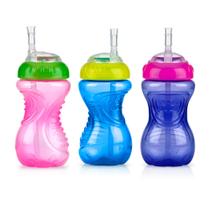 Sippy Cup Nuby No-Spill Soft Straw Easy Grip 300 ml por mais de 12 meses Sippy Cup Nuby No-Spill Soft Straw Easy Grip 300 ml por mais de 12 meses
