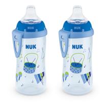 Sippy Cup NUK Active 300 ml, pacote com 2 ou mais de 8 meses, com clipe de transporte