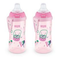 Sippy Cup NUK Active Spill Proof 300 ml, 8 meses ou mais, pacote com 2 unidades, rosa