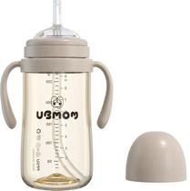 Sippy Cup UBMOM No-spill com palha PPSU Learner 280 ml de chocolate