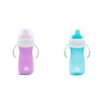 Sippy Cups Munchkin Gentle Transition 300 ml, pacote com 2 roxos e azuis