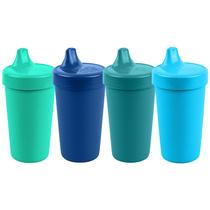 Sippy Cups Re-Play True Blue 300 ml para crianças pequenas, conjunto de 4 Sippy Cups Re-Play True Blue 300 ml para crianças pequenas, conjunto de 4