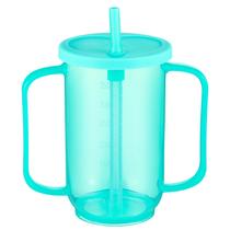 Sippy Cups Sliner Adult 350 ml à prova de derramamento com canudo e tampa azul Sippy Cups Sliner Adult 350 ml à prova de derramamento com canudo e tampa azul