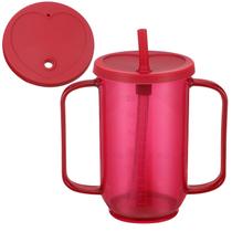 Sippy Cups Sliner Adult 350 ml com canudo e tampa, 1 peça vermelha
