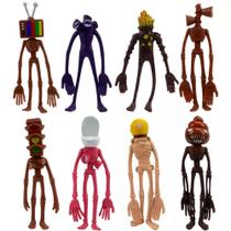 Siren Head Cabeça De Sirene Kit Com 8 Bonecos - 11 Cm Siren Head Cabeça De Sirene Kit Com 8 Bonecos - 11 Cm