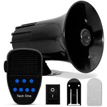 Sirene 7 Tons Policia Tipo Rontan Bombeiro Ambulancia Automotiva TechOne PW-B-2690