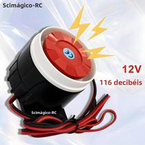 Sirene De Alarme Piezoelétrica Mini De Alta Decibéis 12V, Buzzer De Áudio Antifurto