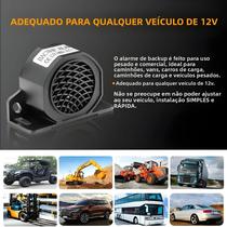 Sirene De Backup De Alto Decibel 105dB, Alarme Sonoro Para Carro, Caminhão, Veículo, Buzzer 12V Sirene De Backup De Alto Decibel 105dB, Alarme Sonoro Para Carro, Caminhão, Veículo, Buzzer 12V