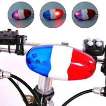 Sirene De Bicicleta Para Crianças Com 4 Sons, Luz De Segurança Estroboscópica Azul E Vermelha Com 6