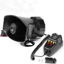 Sirene de carro Buzina de veículo RULLINE, som de 5 tons com alto-falante PA