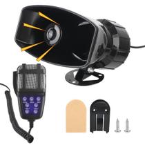 Sirene De Polícia Multi-tonal De 120DB Alto-falante De Apito De Ar 7 Sons 12V 100W Alarme De