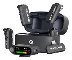 Sistema 4x Microfones Hollyland Lark Max 2 Combo 4 Pessoas Preto Sistema 4x Microfones Hollyland Lark Max 2 Combo 4 Pessoas Preto