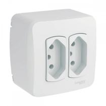 Sistema Box Schneider Dexson-Miluz Branco 2 Tomadas 2P+T. 10A. - S3B66440