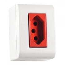 Sistema Box Tramontina Lizflex 1 Tomada 2P+T. 20A Vermelha - 57304/019 Sistema Box Tramontina Lizflex 1 Tomada 2P+T. 20A Vermelha - 57304/019