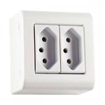 Sistema Box Tramontina Lizflex 2 Tomadas 2P+T. 10A. - 57304/012 Sistema Box Tramontina Lizflex 2 Tomadas 2P+T. 10A. - 57304/012