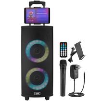 Sistema de alto-falantes Bluetooth PA Pyle 700W Dual 8” Recarregável Sistema de alto-falantes Bluetooth PA Pyle 700W Dual 8” Recarregável