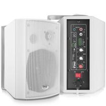 Sistema de alto-falantes para montagem na parede Pyle Active/Passive Bluetooth White