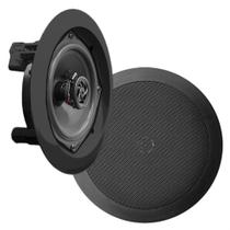 Sistema de alto-falantes Pyle PDIC61RDBK embutido na parede/no teto de 6,5" (par) preto