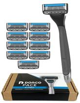 Sistema de barbear Razor Dorco Pace 4 Pro com 10 cartuchos e 1 alça