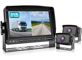 Sistema de câmera de backup Fookoo Ⅱ 7 1080P 18 cm Monitor Truck IP69