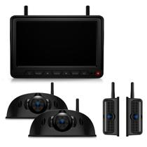 Sistema de câmera de ré sem fio Fookoo para RV com monitor de 7" e 4 câmeras Sistema de câmera de ré sem fio Fookoo para RV com monitor de 7" e 4 câmeras
