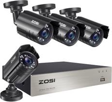 Sistema de câmera de segurança doméstica ZOSI 8CH 3K Lite 5MP DVR 4 câmeras Sistema de câmera de segurança doméstica ZOSI 8CH 3K Lite 5MP DVR 4 câmeras