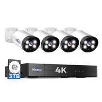 Sistema de câmera de segurança Hiseeu 4K Outdoor com HDD de áudio de 3 TB