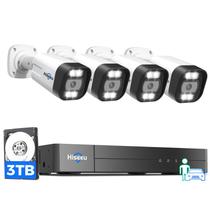 Sistema de câmera de segurança Hiseeu 4K PoE 5MP 16Ch 8MP NVR 3TB HDD