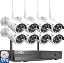 Sistema de câmera de segurança Hiseeu Wireless Pro 16CH 4K NVR 8x 5MP