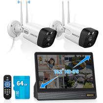Sistema de câmera de segurança OOSSXX 5MP com monitor UHD de 10"
