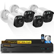 Sistema de câmera de segurança OOSSXX Full HD 5MP exterior/interno