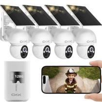 Sistema de câmera de segurança solar CKK 2.5K Family Safety 4Cams