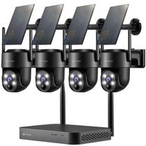 Sistema de câmera de segurança solar Kittyhok 2K com detecção humana