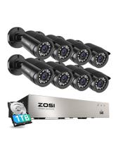 Sistema de câmera de segurança ZOSI 3K Lite 8CH com 1TB HDD 8x 1080P