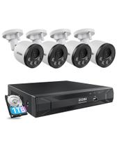 Sistema de câmera de segurança ZOSI 5MP 8CH PoE com fio com HDD de 1 TB Sistema de câmera de segurança ZOSI 5MP 8CH PoE com fio com HDD de 1 TB