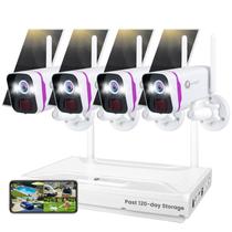 Sistema de Câmeras de Segurança Solar Sem Fio WiFi6 xmartO 4PC 4MP Sistema de Câmeras de Segurança Solar Sem Fio WiFi6 xmartO 4PC 4MP