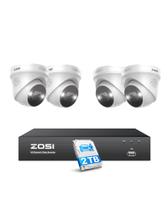 Sistema de Câmeras de Segurança ZOSI 4K 8 Canais PoE 4x5MP com HD de 2TB Sistema de Câmeras de Segurança ZOSI 4K 8 Canais PoE 4x5MP com HD de 2TB