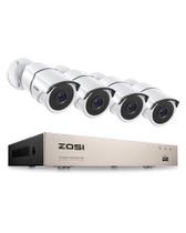 Sistema de Câmeras de Segurança ZOSI 8 canais 5 MP com Detecção por IA e Visão Noturna Sistema de Câmeras de Segurança ZOSI 8 canais 5 MP com Detecção por IA e Visão Noturna